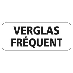 Panonceau Routier de type M9z Ecolign en Galva texte Verglas fréquent