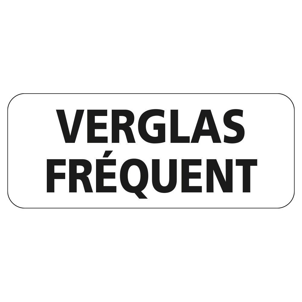 Panonceau Routier de type M9z Ecolign en Galva texte Verglas fréquent Panonceau Routier de type M9z Ecolign en Galva texte Verglas fréquent