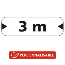 Panonceau Routier de type M4 catégorie véhicules largeur de passage personnalisable en Galva M4u