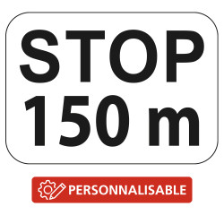Panonceau Routier de type M5 Stop distance personnalisable M5