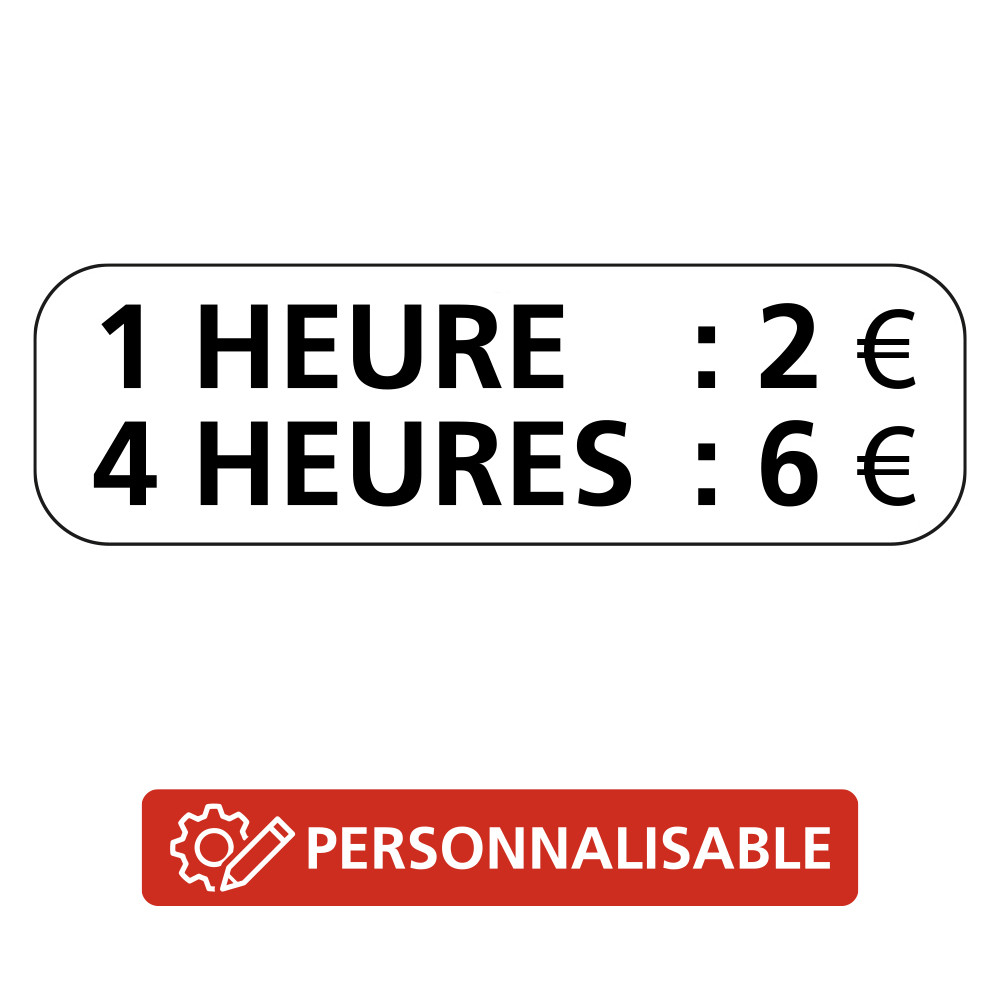 Panonceau Routier de type M6 stationnement payant heures personnalisables M6g complémentaire au panneau stationnement et arrêt Panonceau Routier de type M6 stationnement payant heures personnalisables M6g complémentaire au panneau stationnement et arrêt