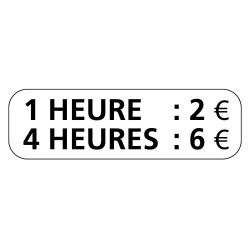 Panonceau Routier de type M6 stationnement payant heures personnalisées M6g