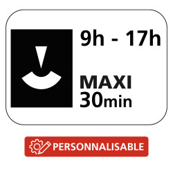 Panonceau Routier de type M6 stationnement payant par disque durée personnalisable M6c complémentaire au panneau stationnement