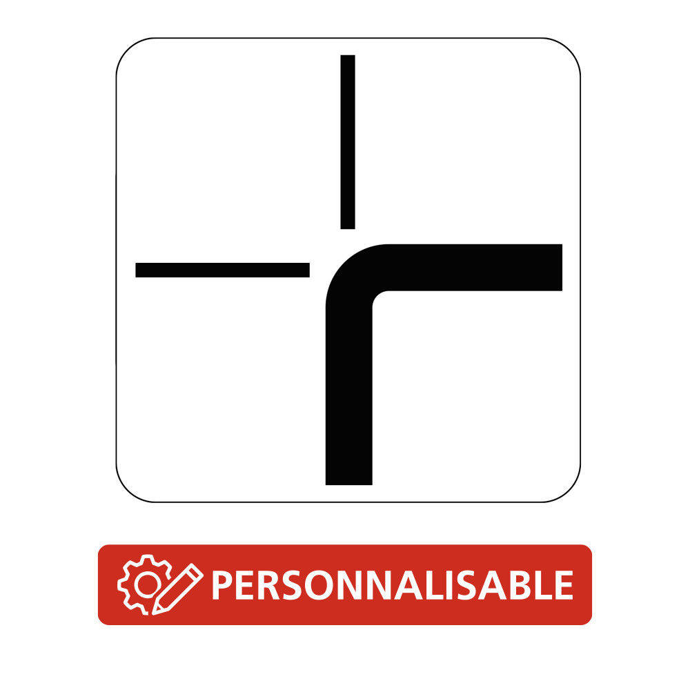 Panonceau Routier de type M7 Schéma personnalisable route principale M7 complément panneau intersection et priorité en Galva Panonceau Routier de type M7 Schéma personnalisable route principale M7 complément panneau intersection et priorité en Galva