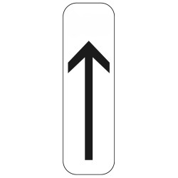 Panonceau Routier de type M8 flèche vers le haut distance à personnaliser M8a bis complément panneau stationnement et arrêt