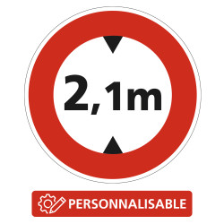 Panneau B12 Interdiction Accès interdit aux véhicules hauteur personnalisable Signalisation Ronde Panneau Sécurité