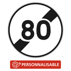 Panneau B33 Fin de limitation de vitesse personnalisable Signalisation sécurité routière