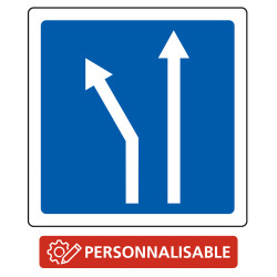 Panneau d'indication Voies affectées personnalisable C24b Signalisation personnalisable