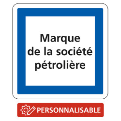 Panneau d'indication des services Poste de distribution de carburant marque société pétrolière personnalisable CE15a