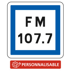 Panneau d'indication des services Fréquence radio pour circulation routière CE22 personnalisable