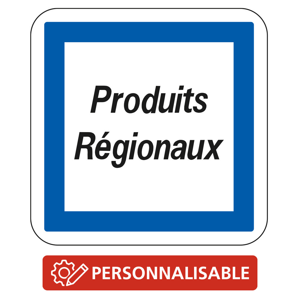 Panneau routier d'indication des services CE50 texte personnalisable