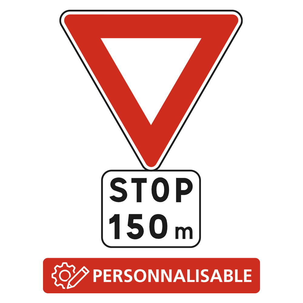 Panneau Intersection Arrêt à l'intersection Signal avancé AB5 Signalisation Triangulaire personnalisable Panneau Intersection Arrêt à l'intersection Signal avancé AB5 Signalisation Triangulaire personnalisable