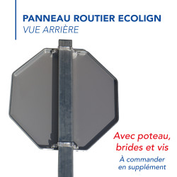 Panneau routier stop intersection ecolign fixation