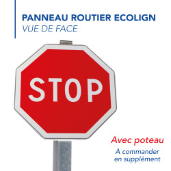 Panneau routier stop intersection ecolign