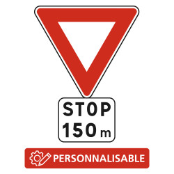 Panneau Intersection Arrêt à l'intersection Signal avancé AB5 Signalisation Triangulaire personnalisable
