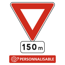 Panneau Intersection Cédez le passage à l'intersection Signal avancé AB3b Signalisation personnalisable
