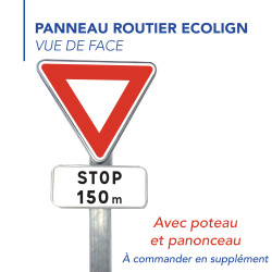 Panneau Intersection Arrêt à l'intersection Signal avancé AB5 Signalisation Triangulaire Panneau Sécurité Routière