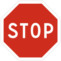 Panneau Intersection Arrêt à l'intersection AB4 Signalisation Octogonale Fond Rouge Panneau Sécurité Routière
