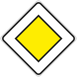 Panneau Priorité Indication du caractère prioritaire d'une route AB6 Signalisation En forme de losange Panneau Sécurité Routie