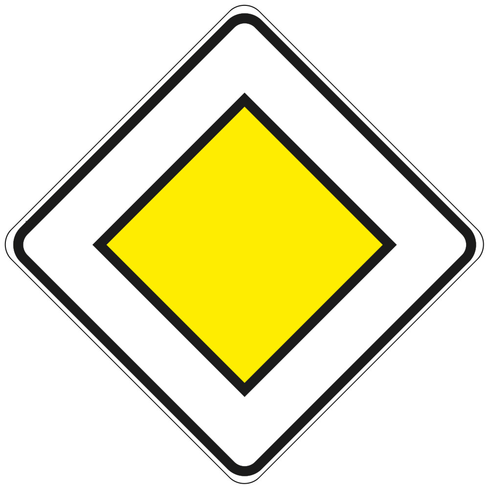 Panneau Priorité Indication du caractère prioritaire d'une route AB6 Signalisation En forme de losange Panneau Sécurité Routie Panneau Priorité Indication du caractère prioritaire d'une route AB6 Signalisation En forme de losange Panneau Sécurité Routie