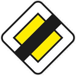 Panneau Priorité Fin du caractère prioritaire d'une route AB7 Signalisation en forme de losange Panneau Sécurité Routière