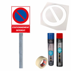 Kit Panneau Pochoir Stationnement strictement interdit