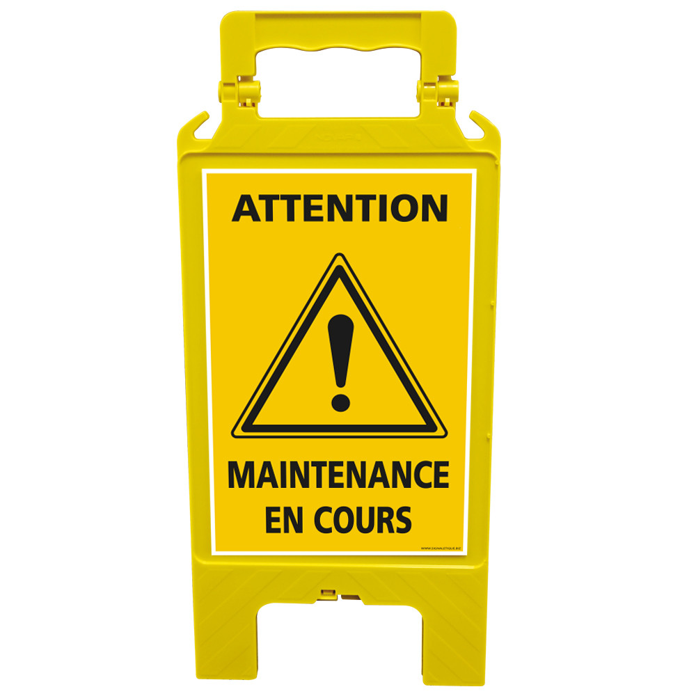 Chevalet de signalisation attention maintenance en cours