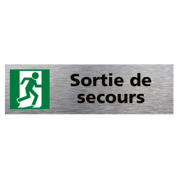 PLAQUE DE PORTE SORTIE DE SECOURS (Q0386)