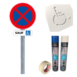 Kit Panneau Pochoir Parking Handicapé