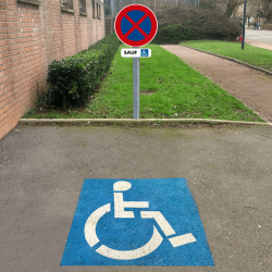 Mise en ambiance kit panneau pochoir Handicapé