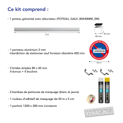 Description kit pochoir panneau livraison