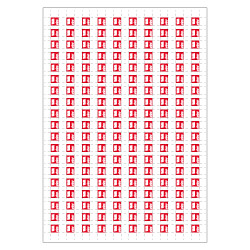 Planche A4 de 190 pictos en 10 x 10 mm Porte coupe-feu pour plan d'evacuation
