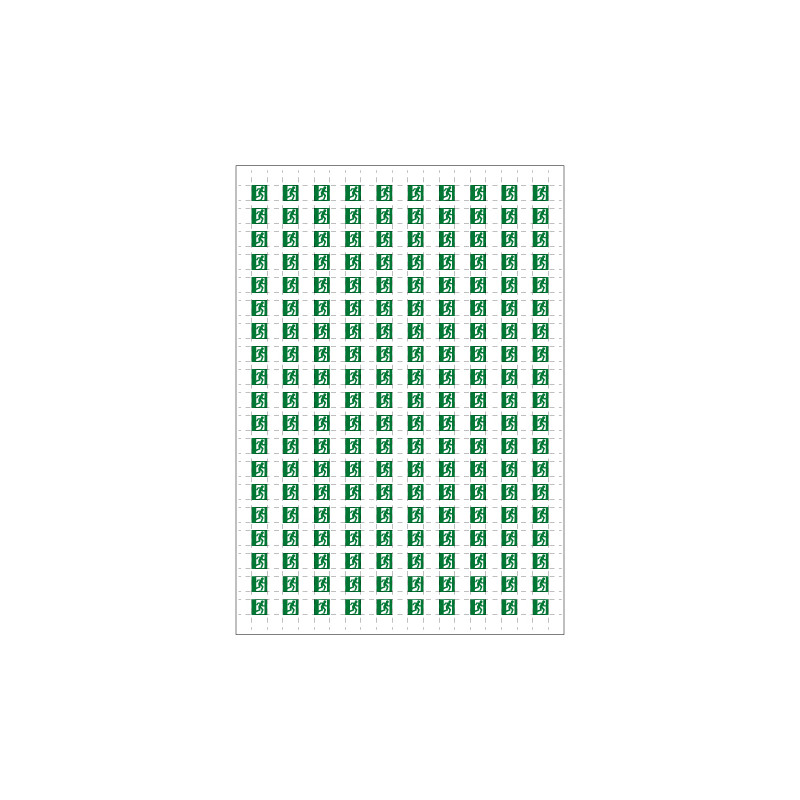 Planche A4 de 190 pictos en 10 x 10 mm Evacuation pour plan d'evacuation