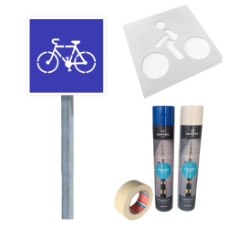 Kit Panneau Pochoir Piste cyclable