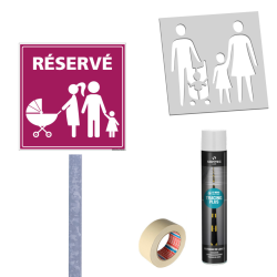 Kit Panneau Pochoir Parking Place Famille