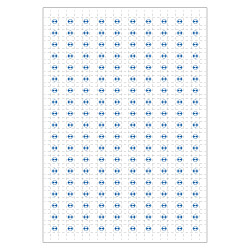 Planche A4 de 190 pictos en 10 x 10 mm Barrage eau general pour plan d'evacuation