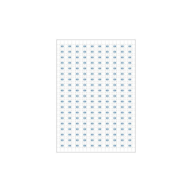 Planche A4 de 190 pictos en 10 x 10 mm Barrage eau general pour plan d'evacuation