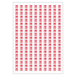 Planche A4 de 190 pictos en 10 x 10 mm Declencheur d'alarme incendie pour plan d'evacuation