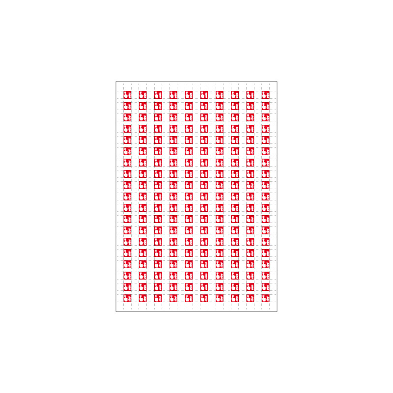 Planche A4 de 190 pictos en 10 x 10 mm Declencheur d'alarme incendie pour plan d'evacuation
