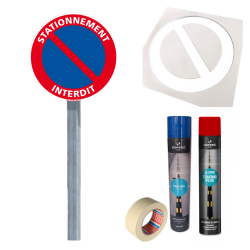 Kit Panneau Pochoir Interdit de stationner