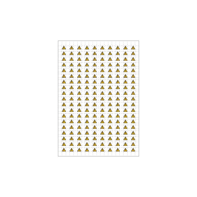 Planche A4 de 190 pictos en 10 x 10 mm Localelectrique pour plan d'evacuation