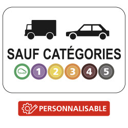 Panonceau Routier Galva Ecolign Type M11d personnalisable associé au B56 pour zone d'obligation