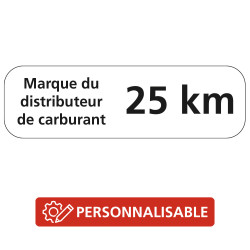 Panonceau Routier Galva Ecolign Type M1a - Information de distance carburant personnalisable