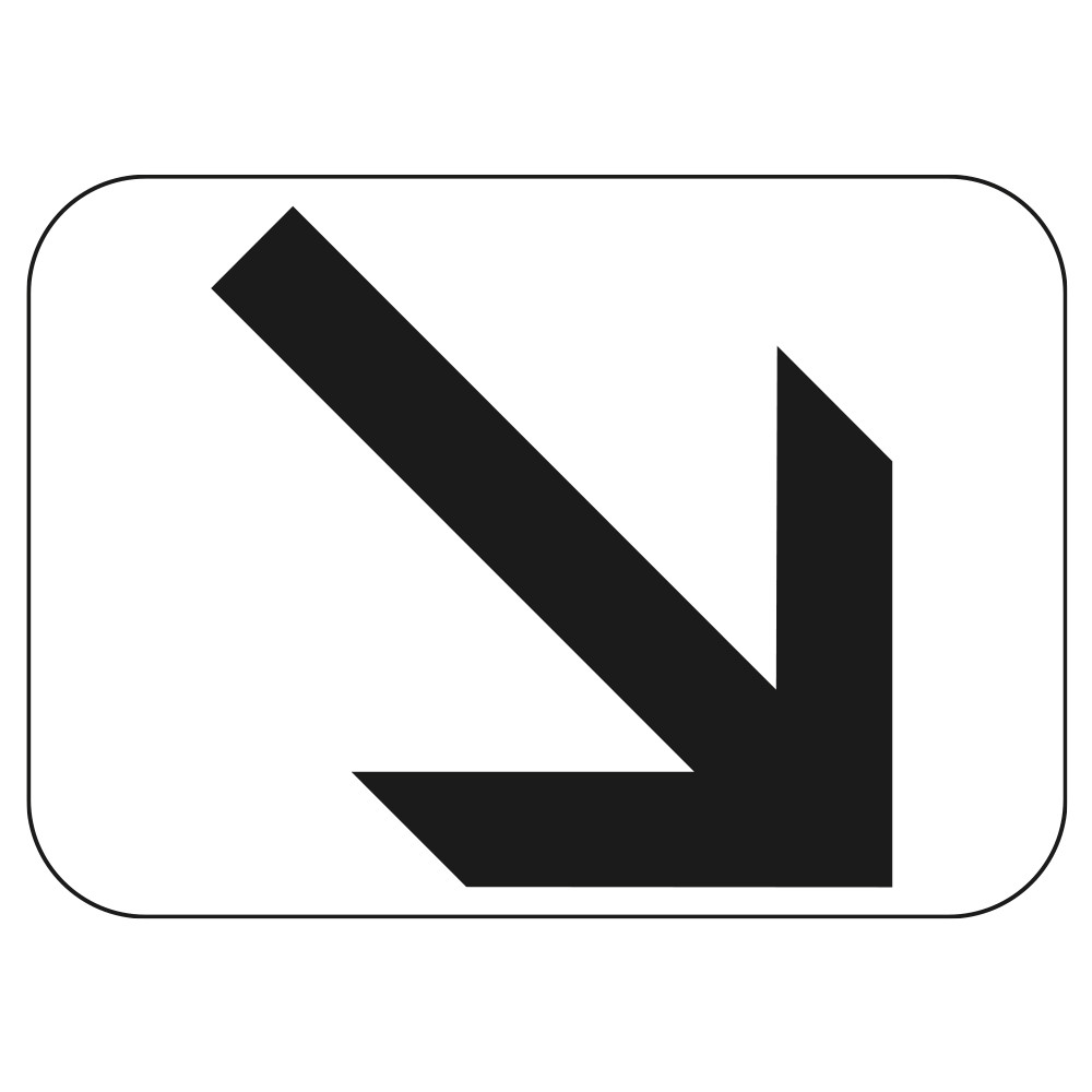 Panonceau Routier Directionnel M3 en Galva - Flèche droite Orientable Personnalisable M3a1