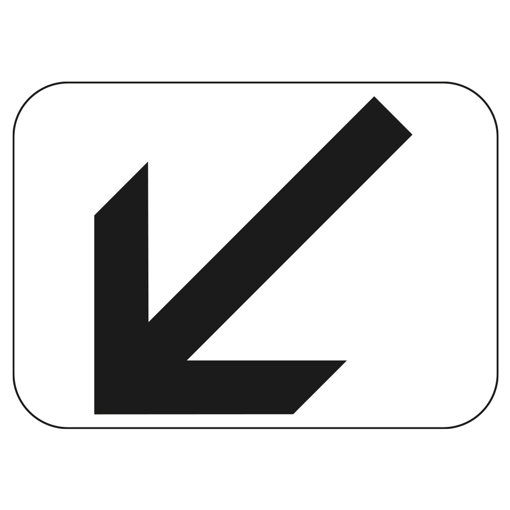 Panonceau Routier Directionnel M3 en Galva - Flèche gauche Orientable Personnalisable M3a2