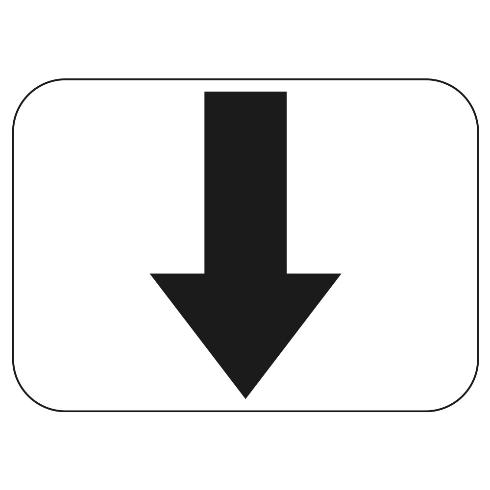 Panonceau Routier Directionnel M3 en Galva - Flèche vers le bas M3d Panonceau Routier Directionnel M3 en Galva - Flèche vers le bas M3d