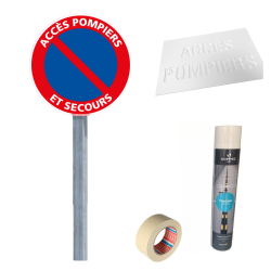 Kit Panneau Pochoir Accès pompiers et secours