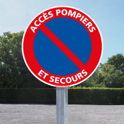 Mise en ambiance panneau Accès pompiers et secours