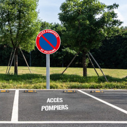 Mise en ambiance kit panneau pochoir Accès pompier et secours