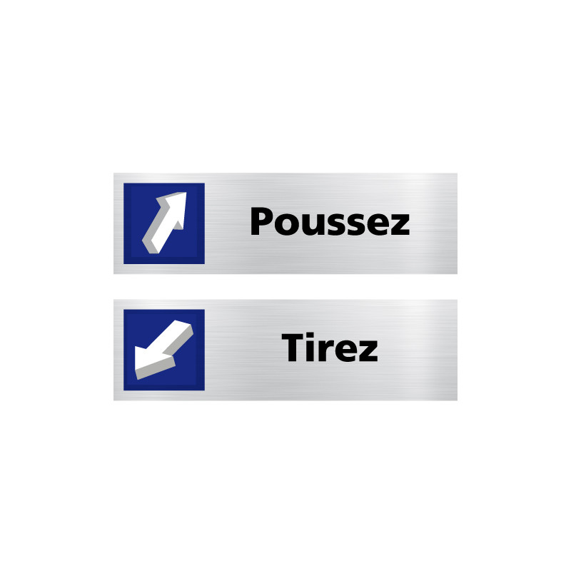 Lot de 2 plaques de porte Tirez / Poussez (Q0437) Lot de 2 plaques de porte Tirez / Poussez (Q0437)